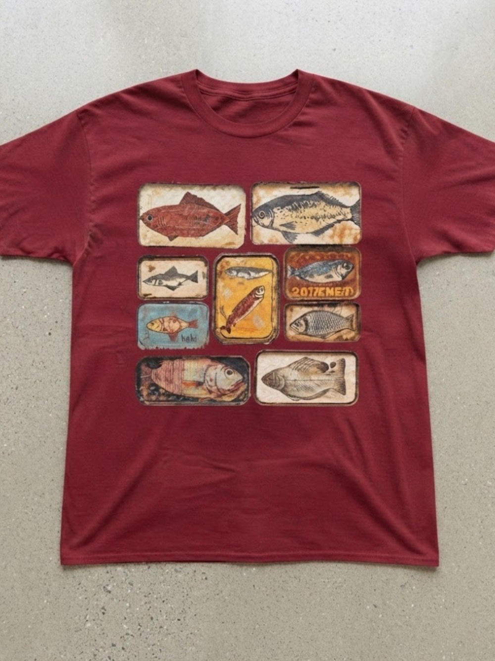 Canned Sardines Fish Art Graphic Gildan T-shirt